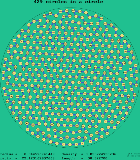 429 circles in a circle