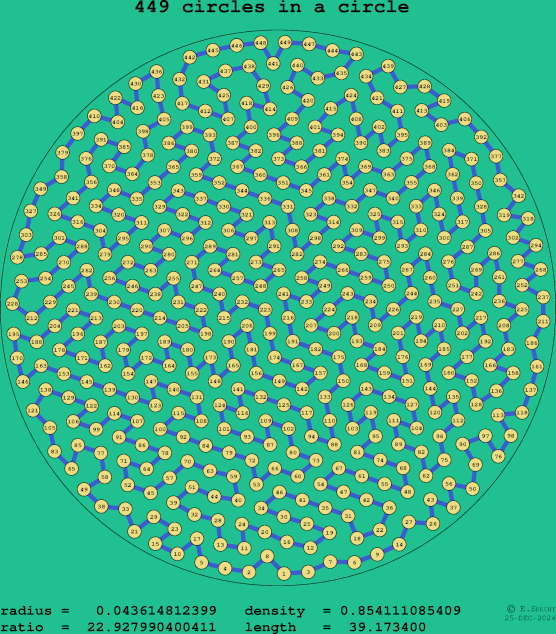 449 circles in a circle