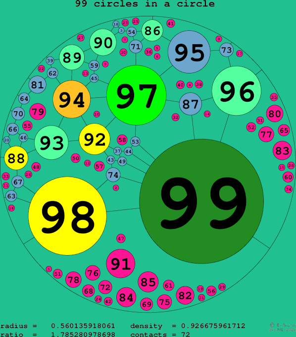 99 circles in a circle