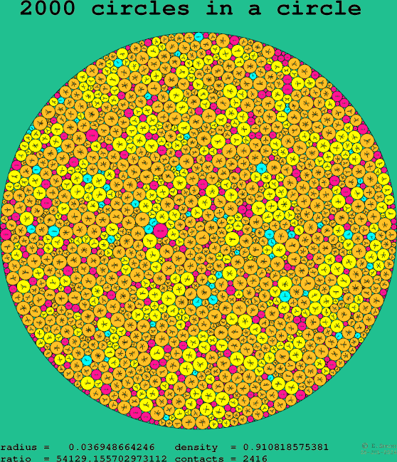 2000 circles in a circle