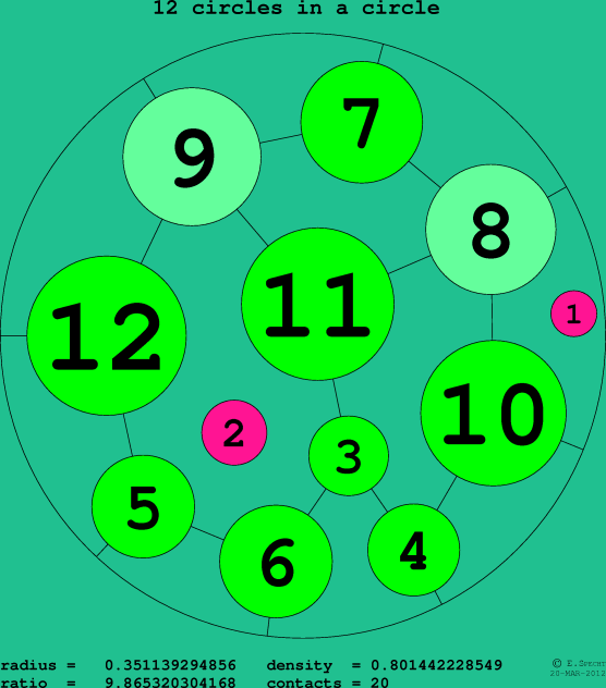 12 circles in a circle