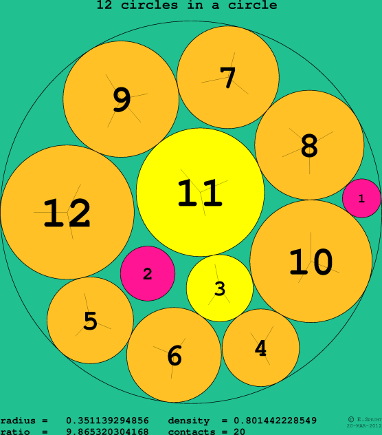 12 circles in a circle