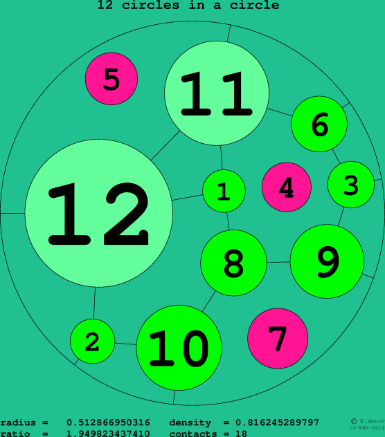 12 circles in a circle