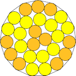 Circles in an regular pentadecagon