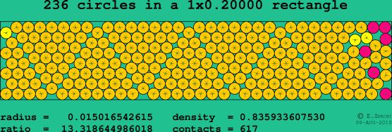 236 circles in a rectangle
