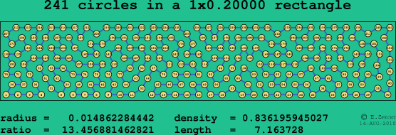 241 circles in a rectangle