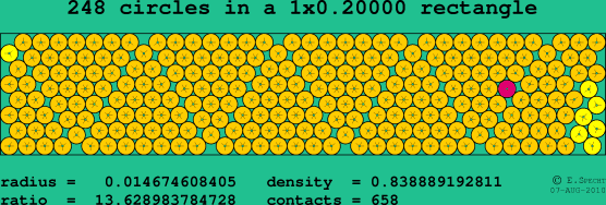 248 circles in a rectangle