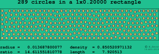 289 circles in a rectangle