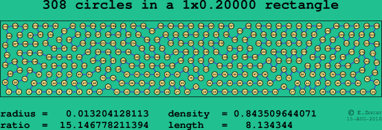 308 circles in a rectangle