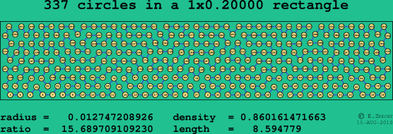 337 circles in a rectangle