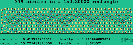 339 circles in a rectangle