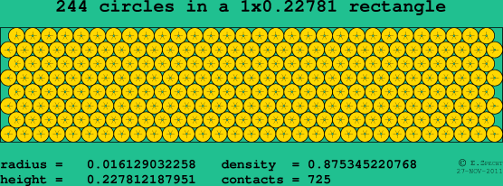 244 circles in a rectangle