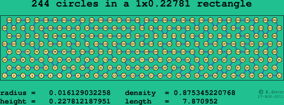 244 circles in a rectangle