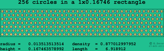 256 circles in a rectangle