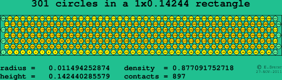 301 circles in a rectangle