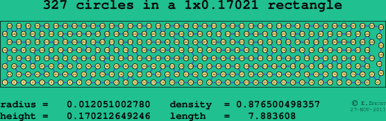 327 circles in a rectangle