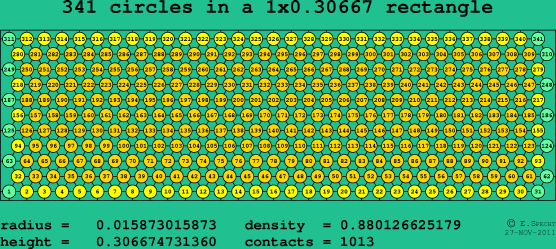 341 circles in a rectangle