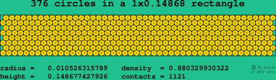 376 circles in a rectangle