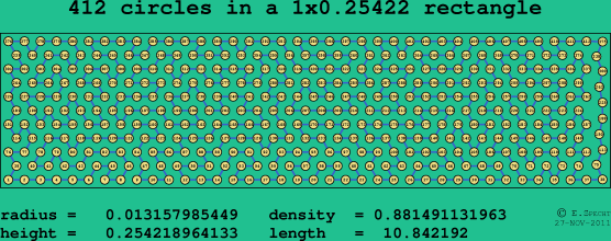412 circles in a rectangle