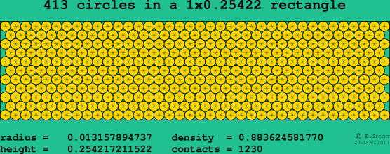413 circles in a rectangle