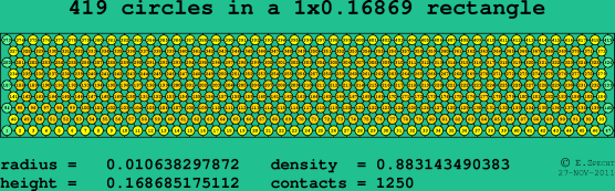 419 circles in a rectangle