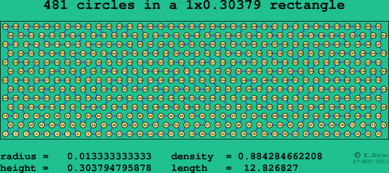 481 circles in a rectangle