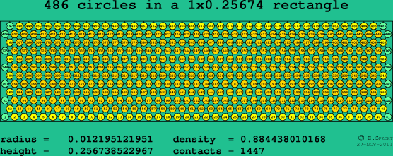 486 circles in a rectangle