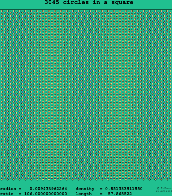 3045 circles in a square