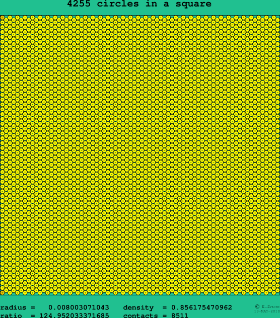 4255 circles in a square