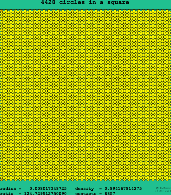 4428 circles in a square