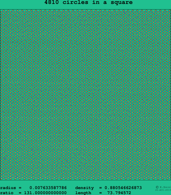 4810 circles in a square
