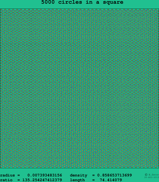 5000 circles in a square