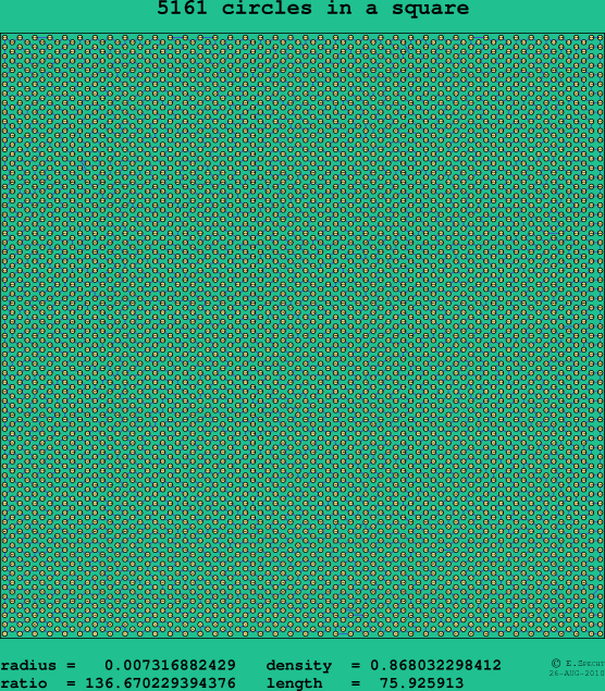 5161 circles in a square