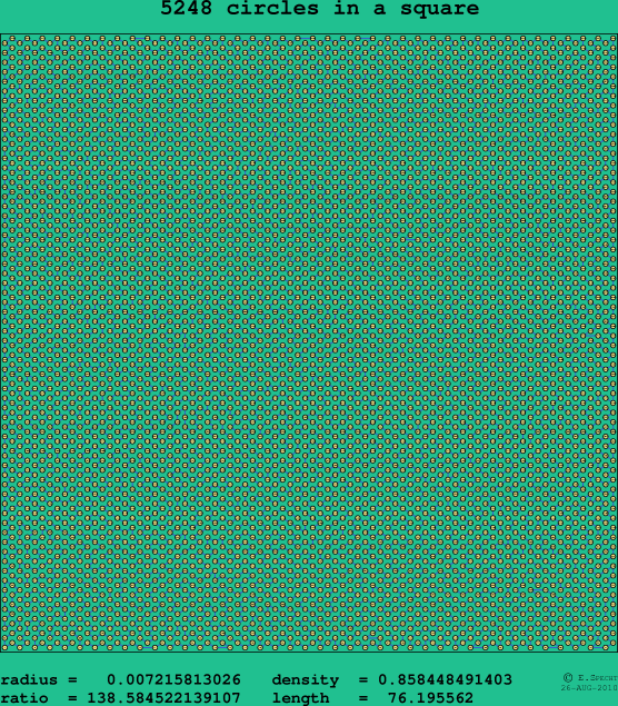 5248 circles in a square