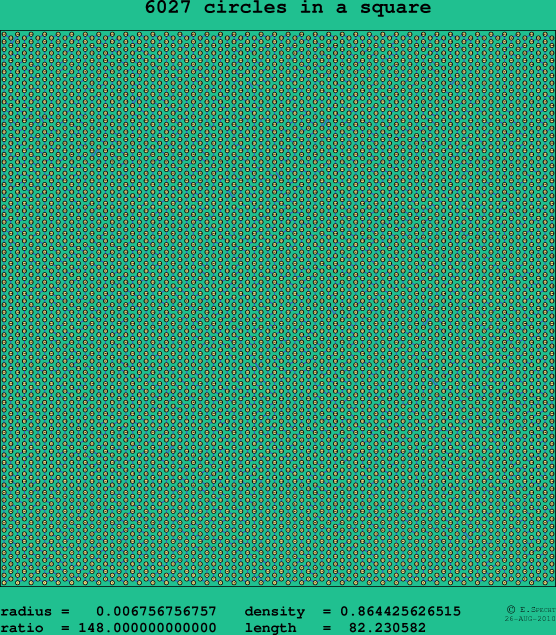 6027 circles in a square