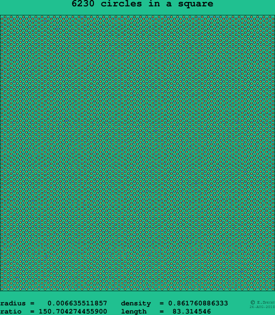 6230 circles in a square