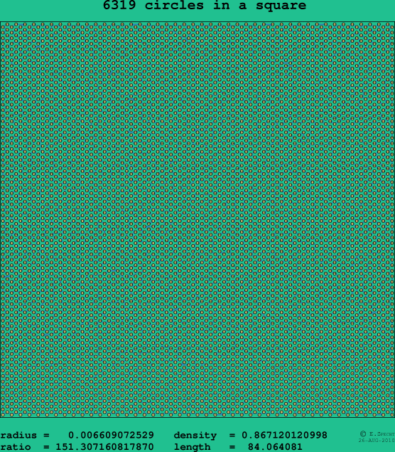 6319 circles in a square