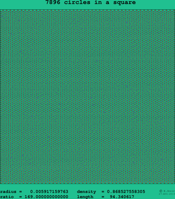 7896 circles in a square