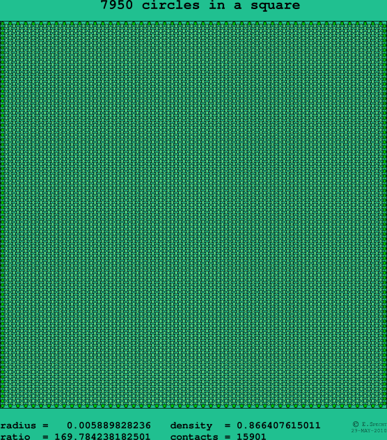 7950 circles in a square