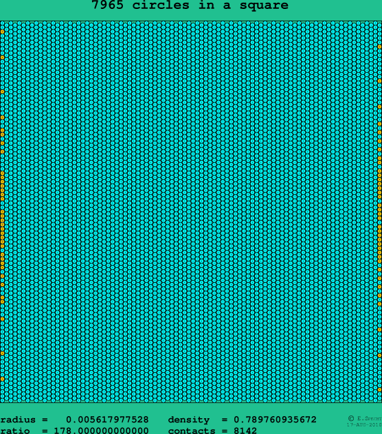 7965 circles in a square