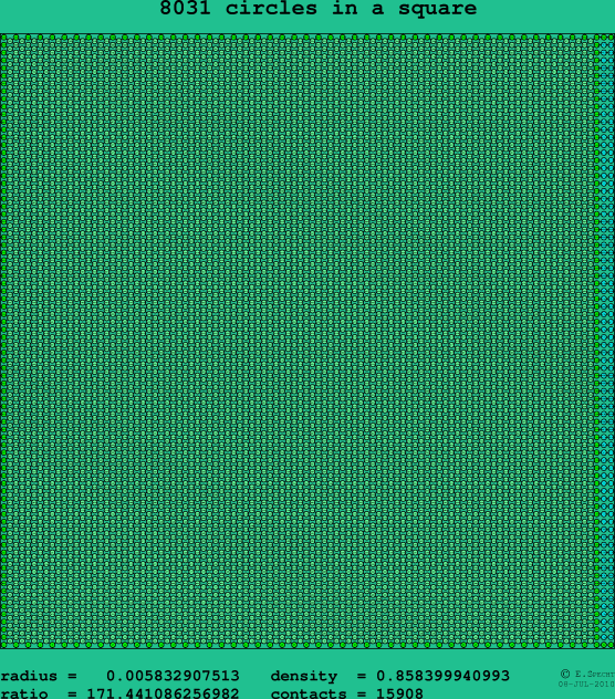 8031 circles in a square