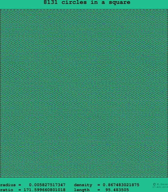 8131 circles in a square