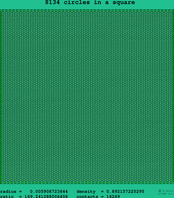 8134 circles in a square