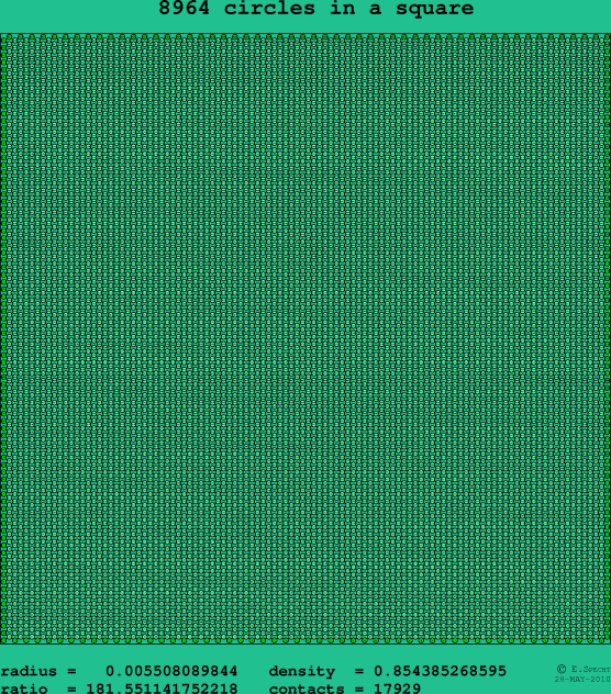 8964 circles in a square