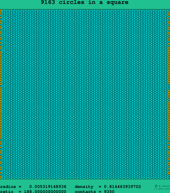 9163 circles in a square